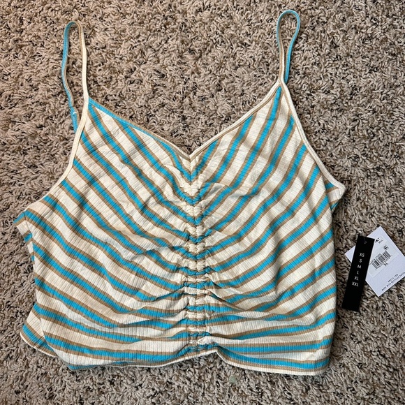 O’Neill Striped Blue and Cream Women's Top, size XL - Picture 1 of 4